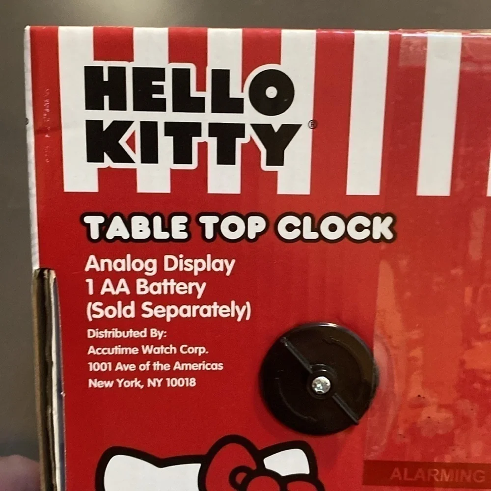 Sanrio Hello Kitty tabletop clock Red & White